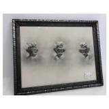 Vintage child black and white photo
