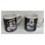Coca-Cola polar bear advertising mugs