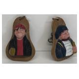 Hand carved pirate keychains