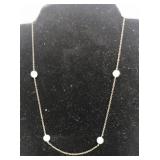 Krementz Gold filled necklace Ivory beads