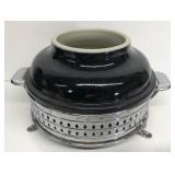 Bean  crock with chrome holder