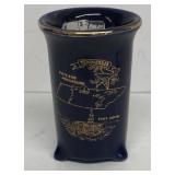 Tennessee cobalt blue toothpick holder