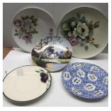 Group of plates some are hand-painted