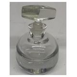 Blown glass perfume bottle with stopper