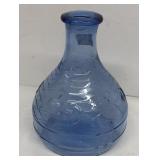 Blue glass vase with stars