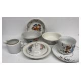 Handpainted dishes soap dish, bowl, fruit bowl