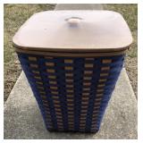 Longaberger 2013  hamper with lid blue weave