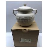 Longaberger pottery woman traditions cookie jar