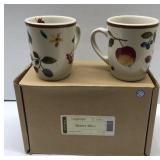 Longaberger pottery berry mugs in original box