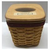 Longaberger 1994 tissue basket with lid and liner