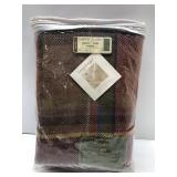 Longaberger TOBOSO plaid throw new in package