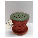2013 Longanberger CC Clay Pot Basket Set In