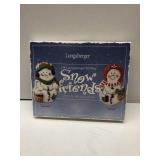 Longaberger pottery 1999 snow friend cookie mold