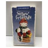 Longaberger 1997 pottery snow friends cookie m