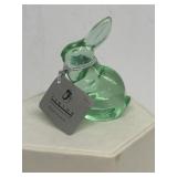 Fenton handmade glass green bunny