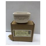 Longaberger pottery soft square desert bowl with