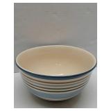 Longanberger Cabana Blue Striped Large Bowl