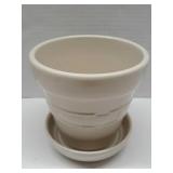 Longanberger Pottery Lg. 2 PC. FLOWER POT In