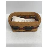 Longaberger 1994 business card basket with liner