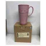 Longaberger  pottery woven traditions pink