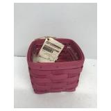 Longaberger summer bright pink basket 2010 with