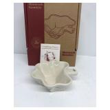 Longaberger pottery shamrock ramekin with
