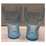 Coca-Cola blue glasses