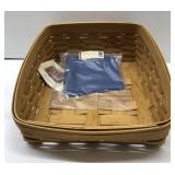 Longaberger  basket tapered tray bin with liner