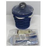 Longaberger small bell basket 2009 blue with lid