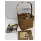 Longaberger utensil basket signed 1973 and 2012
