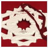 Longaberger 2002 snowflake Christmas ornament