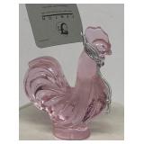 Fenton glass pink chicken with original tag