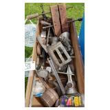 Grouping of Old Tools, Meat Grinder, Drill & more Grouping of Old Tools, Meat Grinder, Drill & more