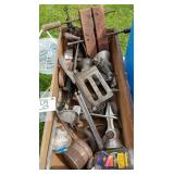 Grouping of Old Tools, Meat Grinder, Drill & more