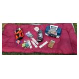 Camping Stuff-Sleeping Bag, Flashlight,