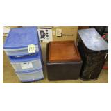 Metal Clothes Hamper, Storage Bin, Foot Stool Metal Clothes Hamper, Storage Bin, Foot Stool