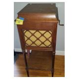 Edison Oak Cabinet Manual Crank Record Player Edison Oak Cabinet Manual Crank Record Player