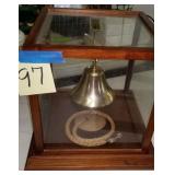 Collector Brass Ship Bell & Show Case Collector Brass Ship Bell & Show Case
