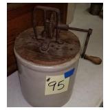 Stone Ware Butter Churn-has a small surface crack Stone Ware Butter Churn-has a small surface crack