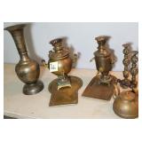 Antique Brass Coffee Urns, Tea Pot, Vase & more