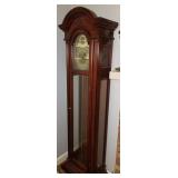 Cherry Wood Tall Case Grandfather Clock 75" tall