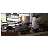 Items on Bench-Storage Bins, Pipe Bender Part Items on Bench-Storage Bins, Pipe Bender Part