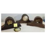 3 Antique Clocks for parts, pieces or repair 3 Antique Clocks for parts, pieces or repair