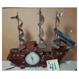 Vintage Ship TV Lamp-Clock did work,