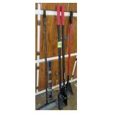 Post Hole Digger, Shovel, Broom, Level