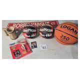 Basketball Items, 3 Basketballs, Card,