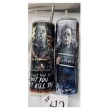 2 'Halloween' Insulated Metal Cups