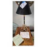 Cooper Solid Brass Lamp with Snake Skin Shade