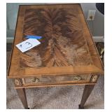 Hekman Inlaid Mahogany Rectangle Side Table-