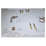 Group of Wearable or Scrap Gold Earrings-